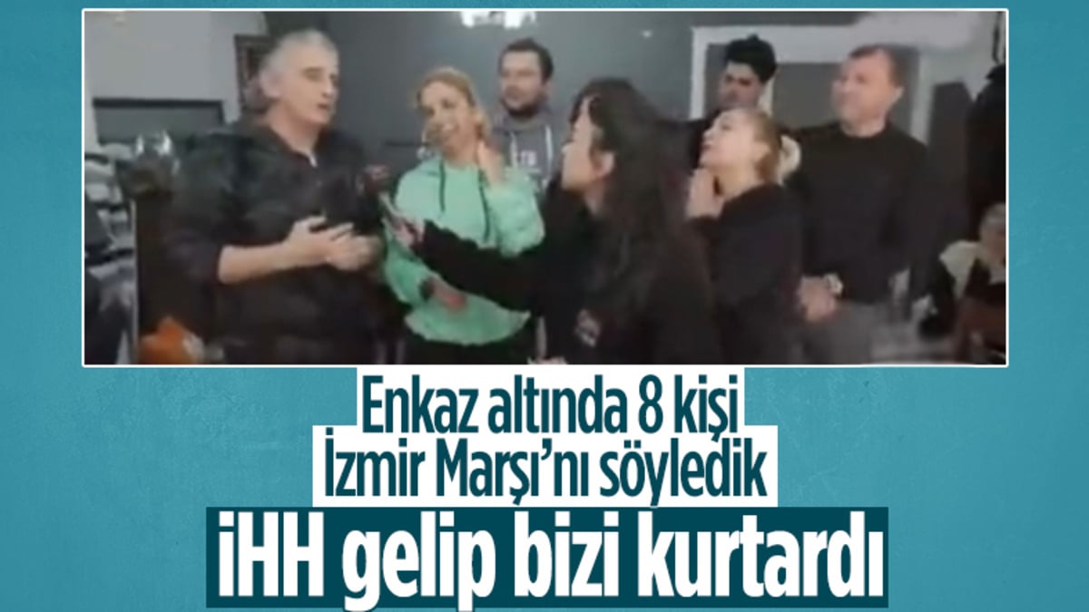 Enkaz altından kurtarılan aile, İHH ekiplerine teşekkür etti