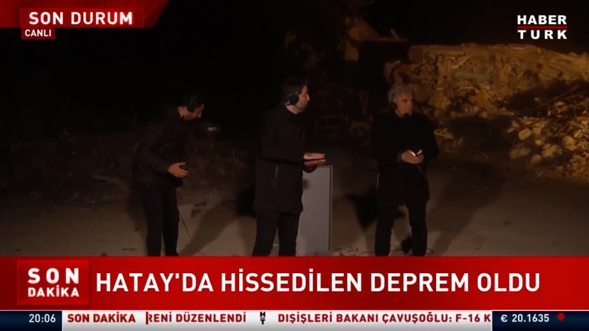 Habertürk canlı yayınında bir deprem anı daha