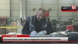 Hatay’da enkazlarda bulunan telefon, tablet ve bilgisayarlar polis gözetiminde korunuyor