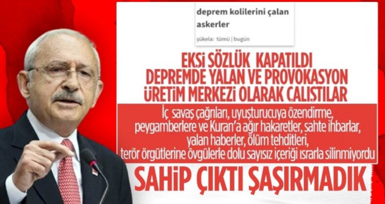 Kemal Kılıçdaroğlu Ekşi Sözlük’e sahip çıktı