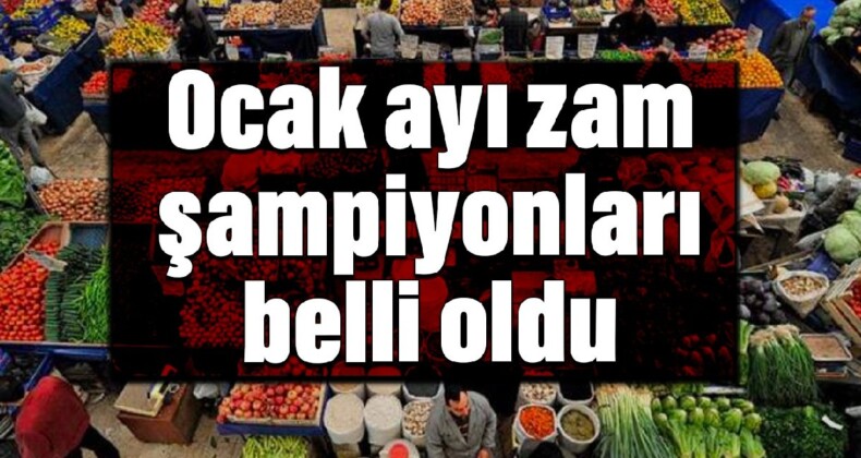 Ocak ayı zam şampiyonları belli oldu