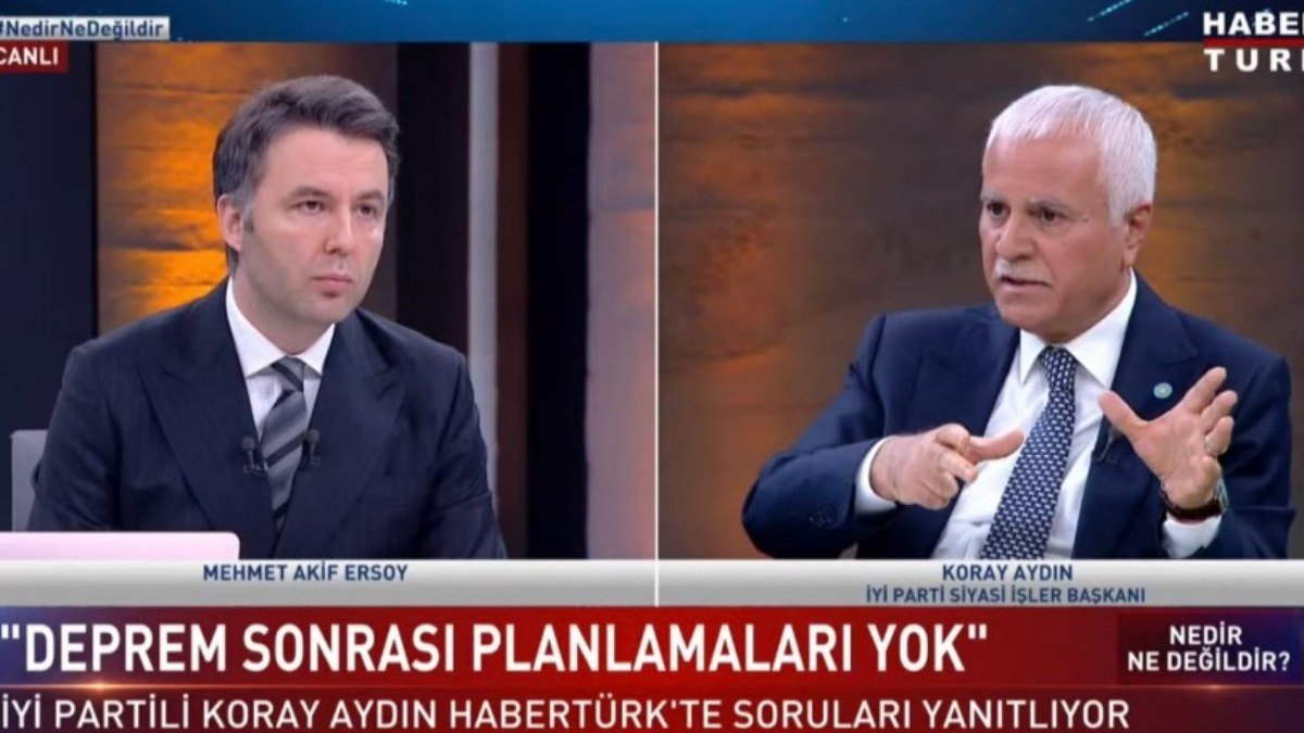 TOKİ’yi karalamaya çalışan İyi Partili Koray Aydın, sunucunun düzeltmesine de aldırmadı