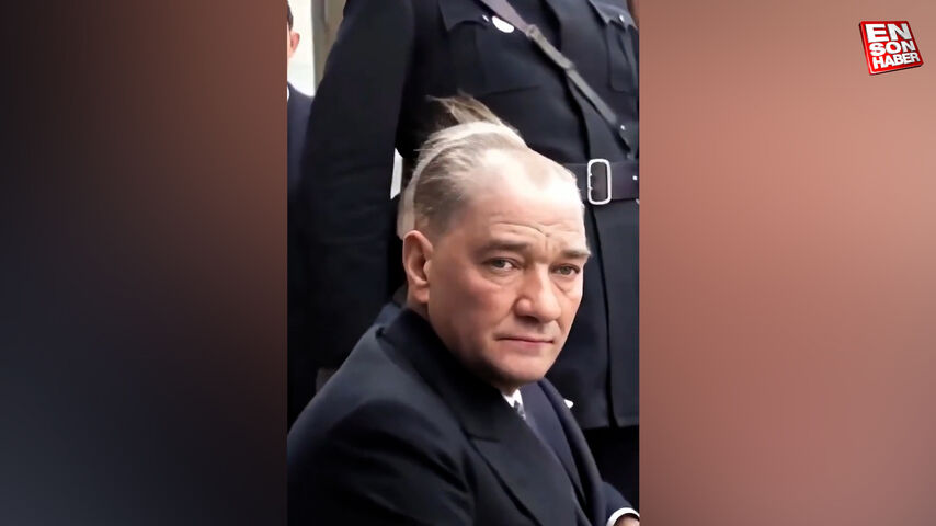 Atatürk’ün özel bir çalışmayla 4K kalitesine yükseltilen videosu yayınlandı