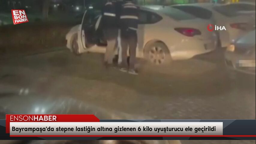Bayrampaşa’da stepne lastiğin altına gizlenen 6 kilo uyuşturucu ele geçirildi