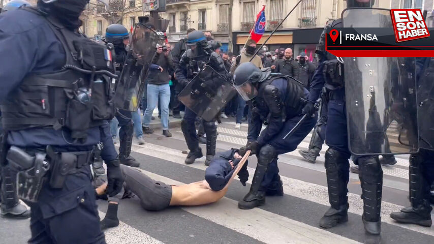 Fransa’da polis, emeklilik karşıtı gösteride orantısız şiddet uyguladı