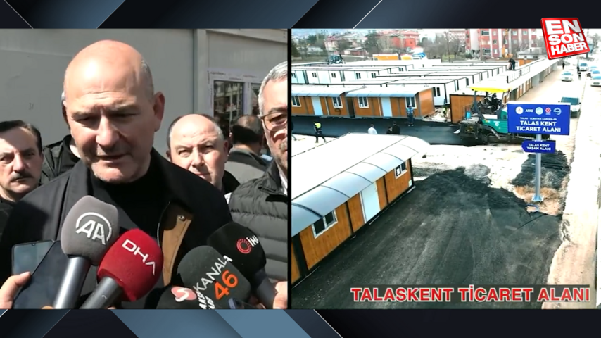 Süleyman Soylu: Deprem bölgesinde 10 bin esnafa, 10 bin esnaf çarşısı yapıyoruz