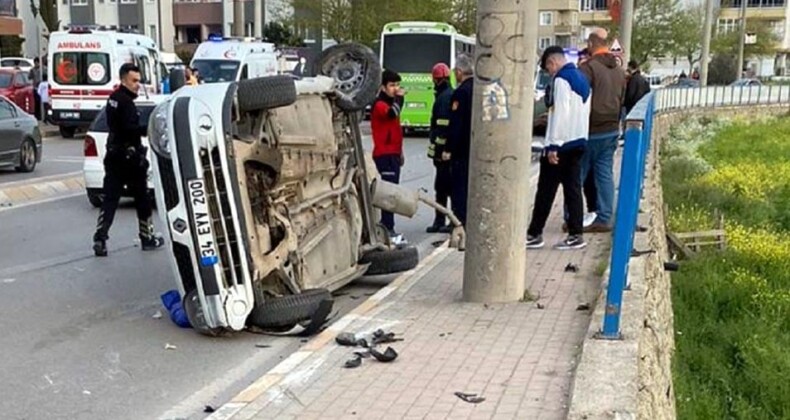 2 otomobilin çarpıştığı kazada 7 kişi yaralandı