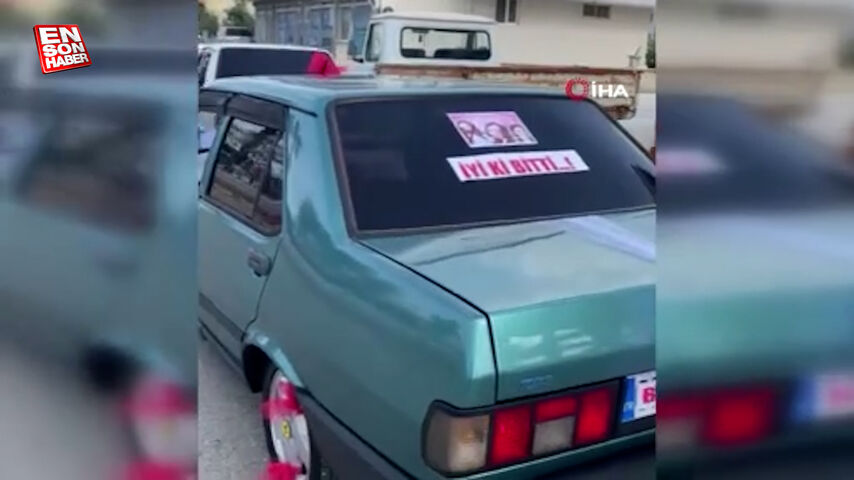 Antalya’da boşandıktan sonra arabasını süsleyip şehir turu yaptı