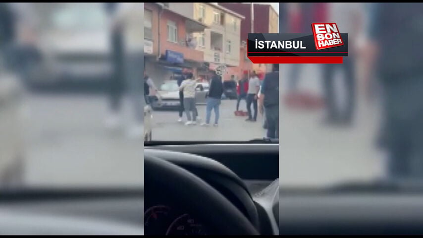 Ataşehir’de yol verme kavgası kamerada