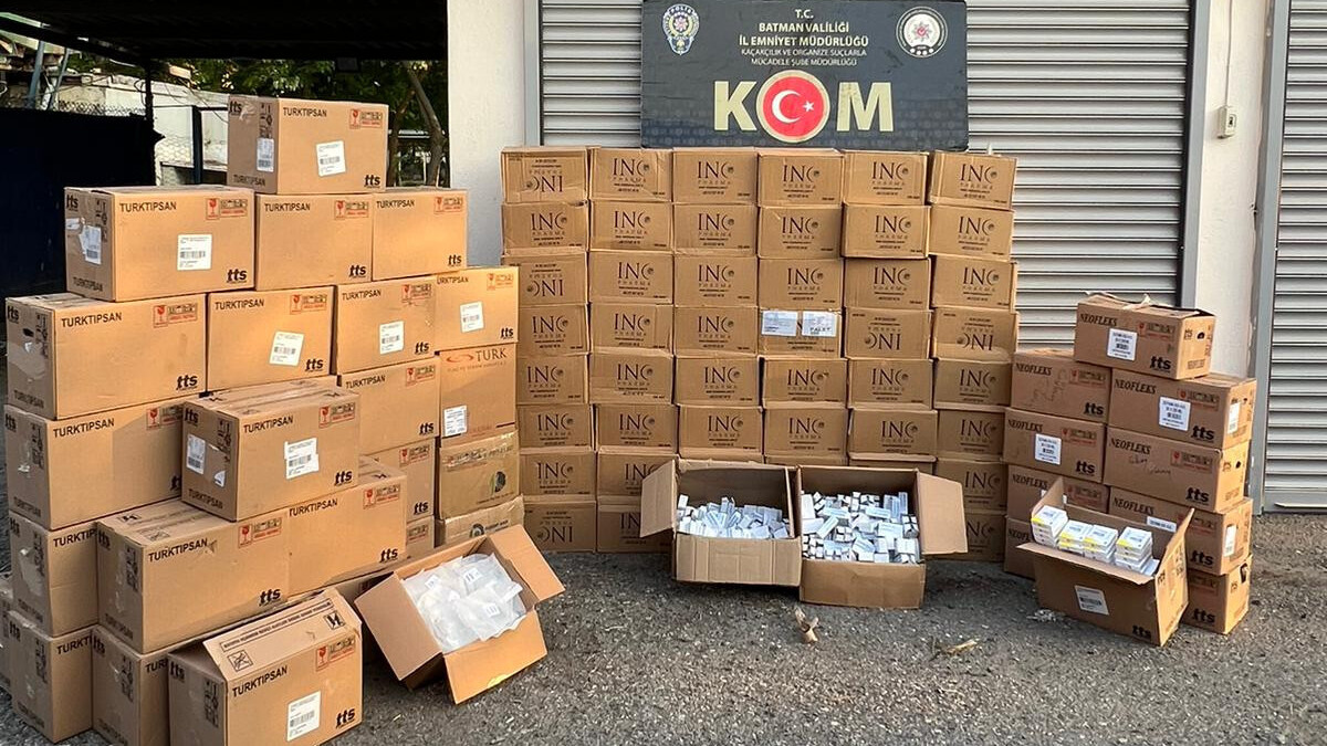 Batman’da barkotsuz 137 koli ilaç ele geçirildi