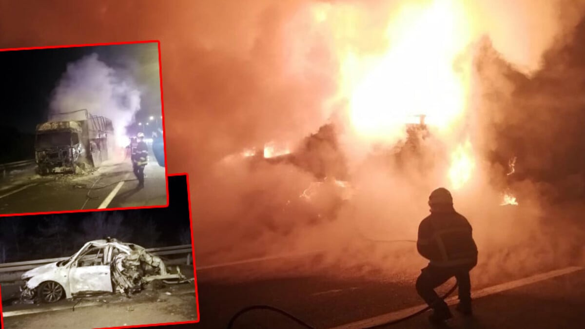 Bolu’da feci kaza: Tır ile çarpışıp alev alan otomobildeki aileden 4 kişi öldü