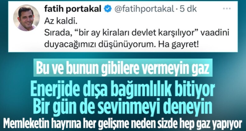 Cumhurbaşkanı Erdoğan’ın doğalgaz müjdeleri Fatih Portakal’ı rahatsız etti