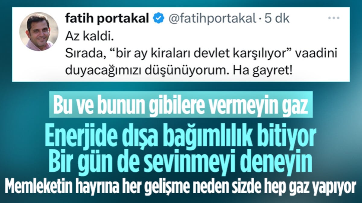 Cumhurbaşkanı Erdoğan’ın doğalgaz müjdeleri Fatih Portakal’ı rahatsız etti