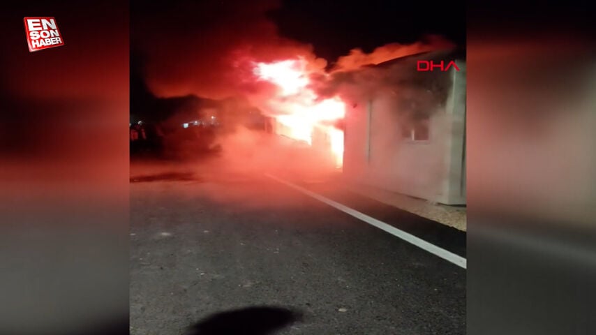 Malatya’da depremzedelerin kaldığı konteynerde çıkan yangın korkuttu