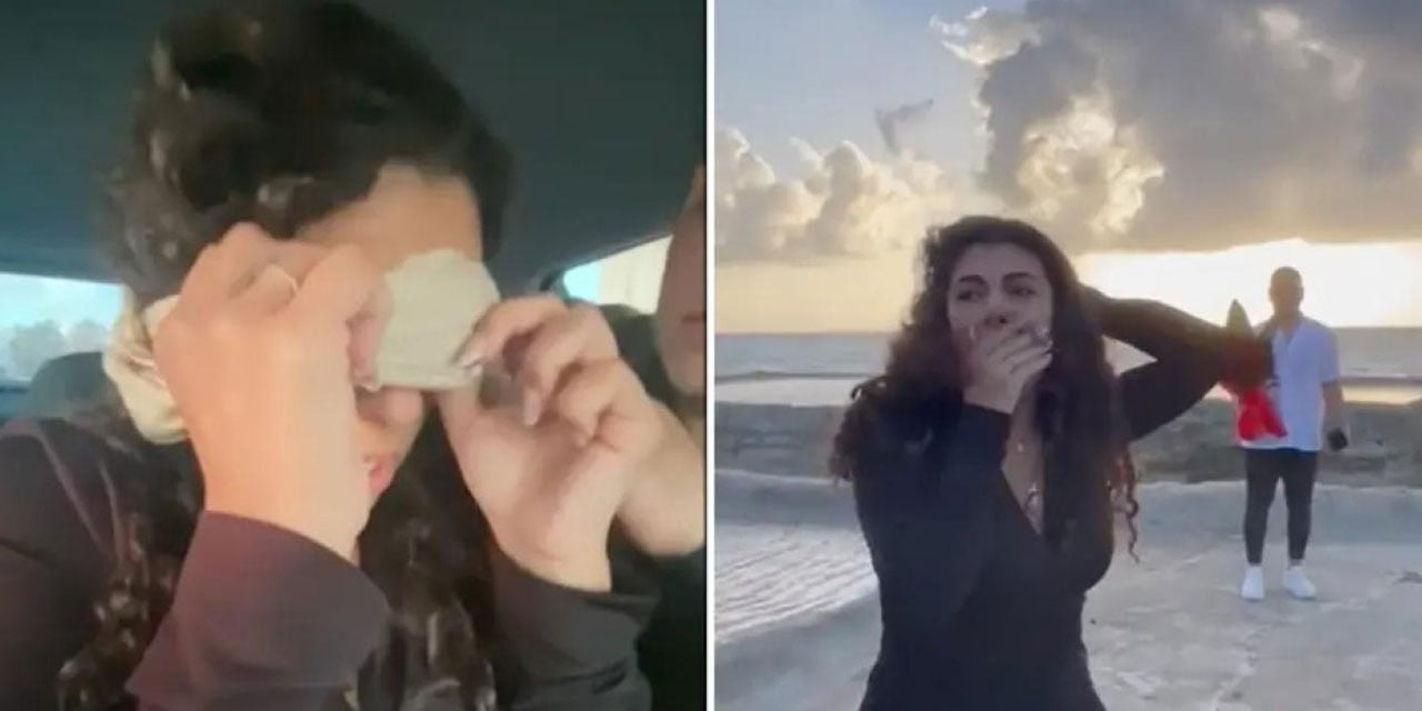 Sosyal medya bu görüntüleri konuşuyor… Evlilik teklifi için sevgilisini kaçırttı! Farklı mı, korkunç mu?