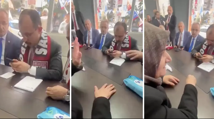 Vatandaş derdini anlatmaya çalışırken..Bakan Mehmet Muş telefondan başını kaldırmadı.