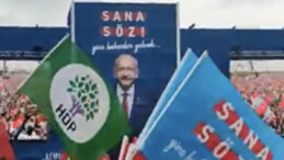 6’lı masanın Maltepe mitinginde HDP bayrakları sallandı