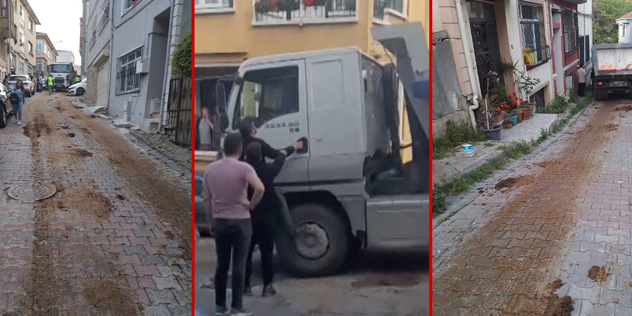 Amaç Ne? Sarıyer’de Sokaklara Kamyonla Gübre Döktü, Vatandaş Kokudan Evden Çıkamıyor!
