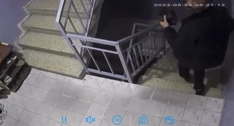 Ayakkabıları çaldı, güvenlik kamerasını görünce…