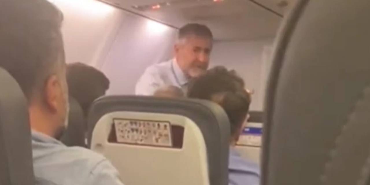 Bakan Nebati ile uçakta bekleyen yolcular arasındaki tartışmaya ait yeni görüntüler çıktı: Her zaman uçağa en son bakan biner