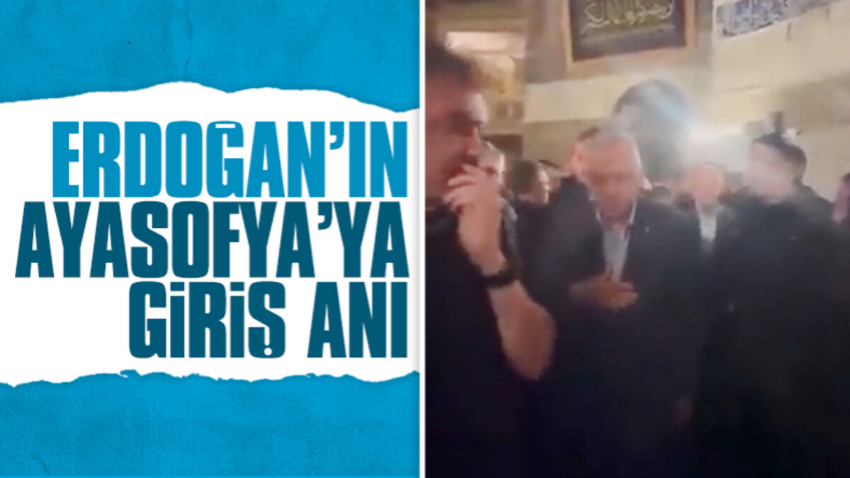 Cumhurbaşkanı Erdoğan, Ayasofya’ya tekbirlerle girdi