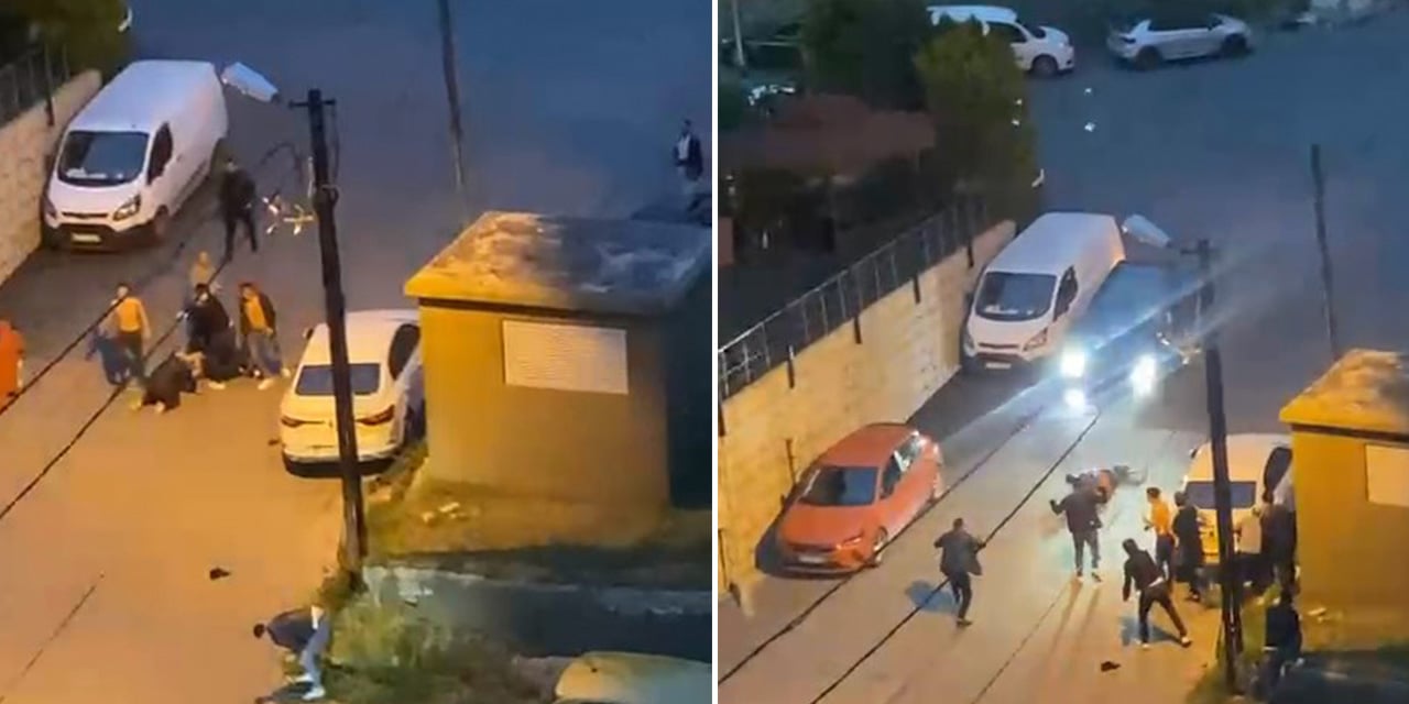 Kavga eden kuzenlerini ayırmak isterken, otomobilin altında böyle kaldı