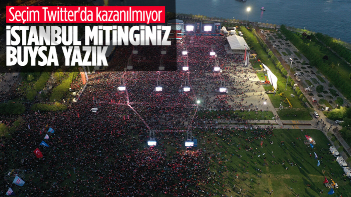 Kemal Kılıçdaroğlu’nun Maltepe mitingi havadan görüntülendi