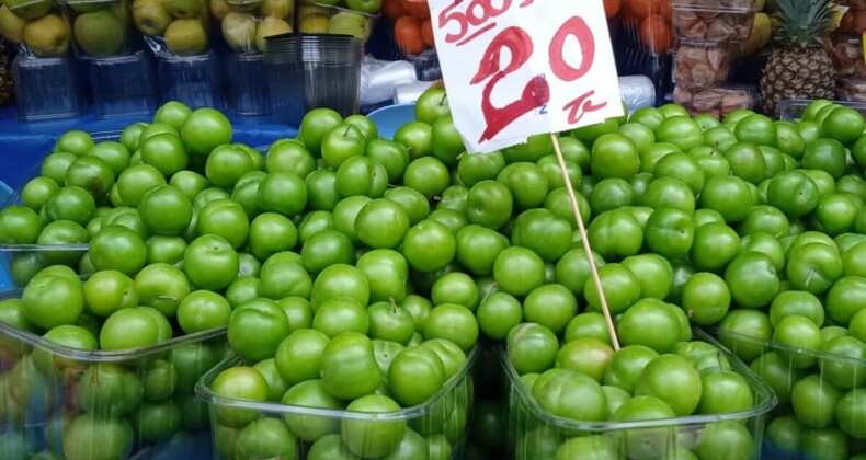 Manavda tezgahların gözdesi papaz eriği: Kilosu 40 liradan satılıyor