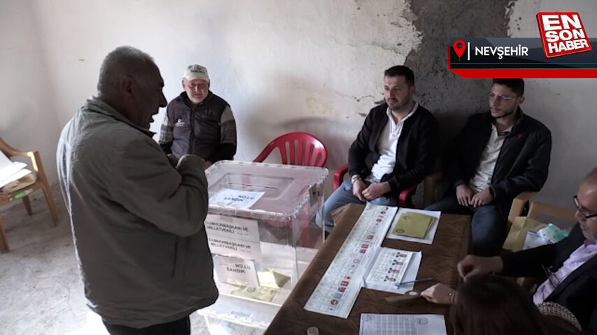 Nevşehir’de 10 nüfuslu köyde seçmen sandık başında
