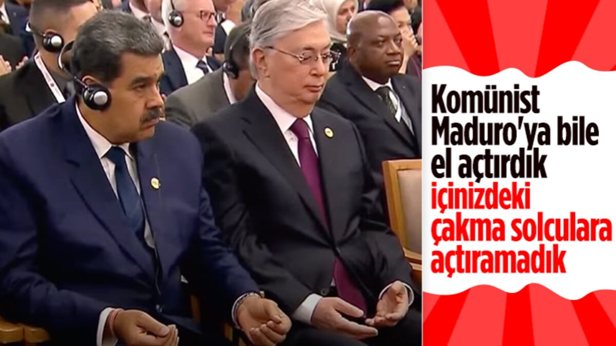 Ankara’daki yeni dönem törenine katılan Nicolas Maduro, duaya eşlik etti