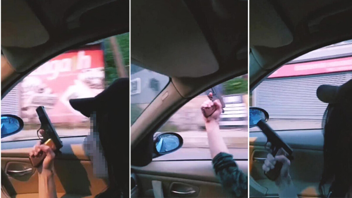 Beykoz’da havaya ateş açan kadın maganda