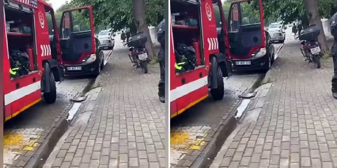 Demire sıkışmış gibi yaparak bütün mahalleyi trolleyen köpek kamerada