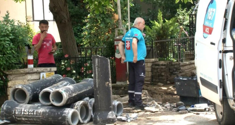 İstanbul’da patlayan doğalgaz borusunun başında sigarayla bekledi