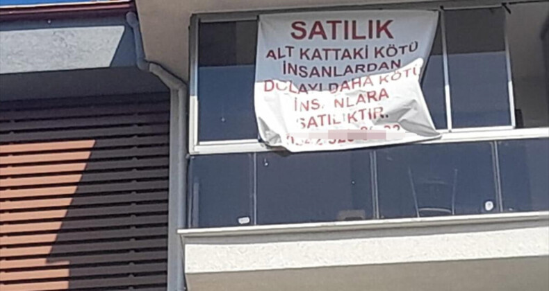 Komşusunun satılık ilanını mahkeme kararıyla kaldırttı