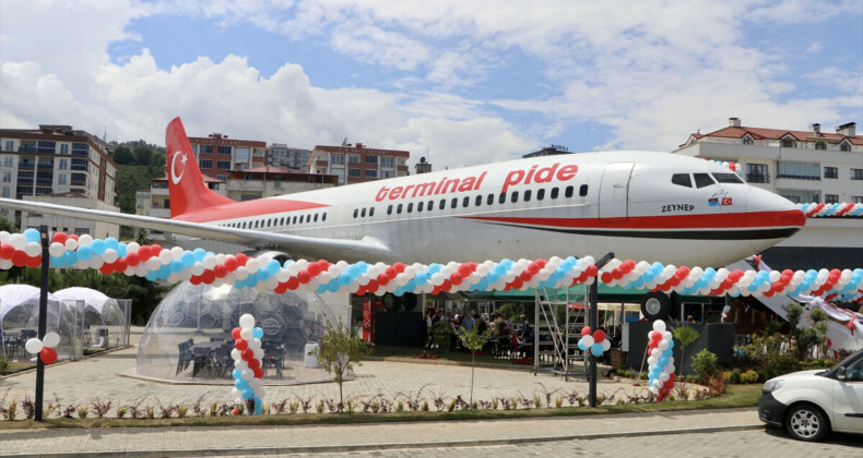 Trabzon’da pistten çıkan uçak, pide salonu oldu