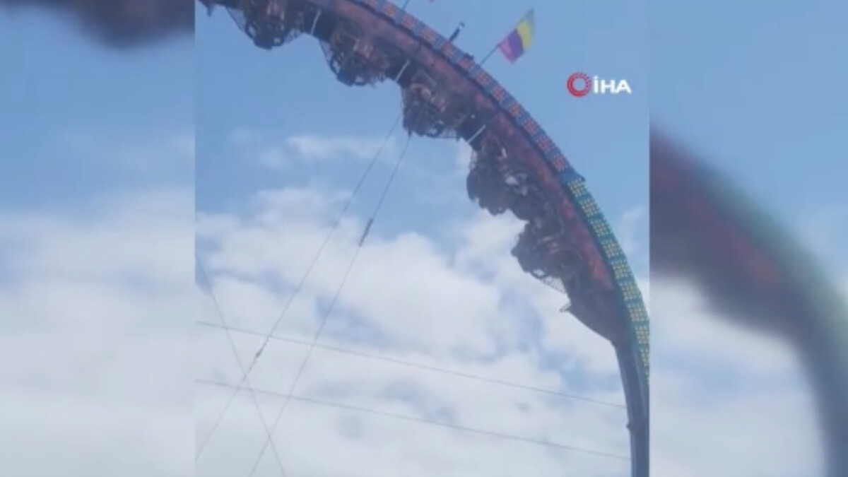 ABD’de arızalanan eğlence treni korku dolu anlara sahne oldu