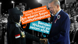 Cumhurbaşkanı Erdoğan ile Endonezyalı Komiser Yardımcısı Alisa arasında gülümseten diyalog