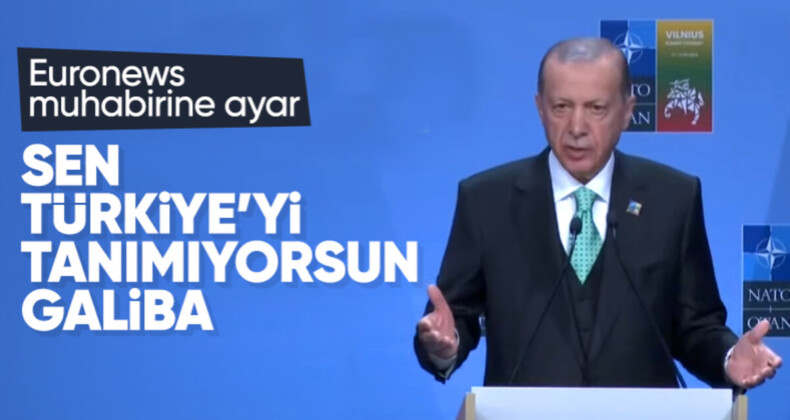 Cumhurbaşkanı Erdoğan’dan Euronews muhabirine: Görüyorum ki Türkiye’yi tanımıyorsunuz