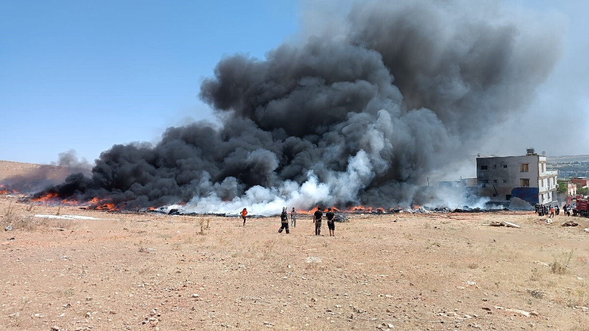 Gaziantep’te korkutan çöplük yangını