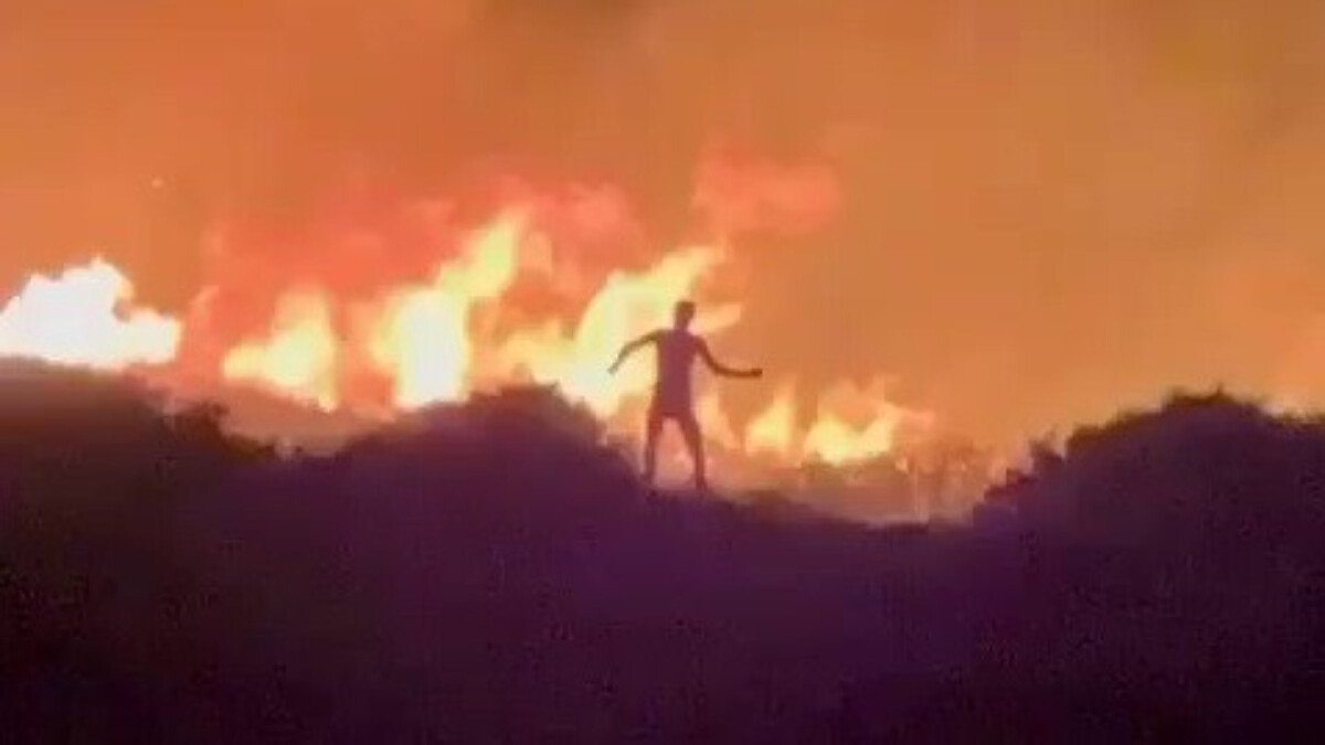 İzmir yangınında kundakçının görüntüleri ortaya çıktı