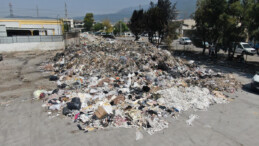 İzmir’de oluşan çöp dağları esnafı canından bezdirdi