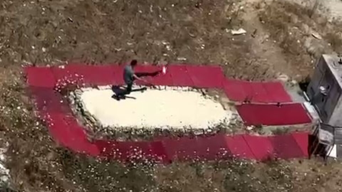 Kağıthane’de yakalayamadığı güvercini tekmeledi