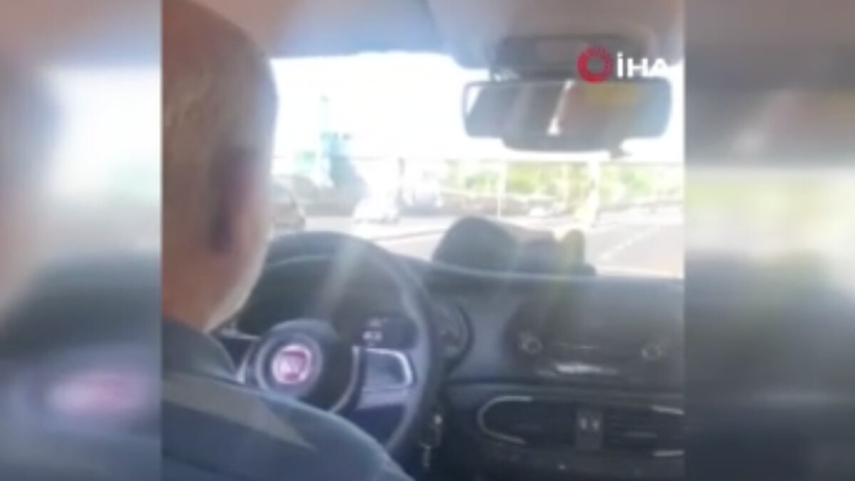 Küçükçekmece’de taksici-yolcu tartışması kamerada