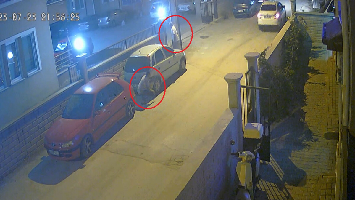 Kütahya’da bisiklet kavgası kamerada