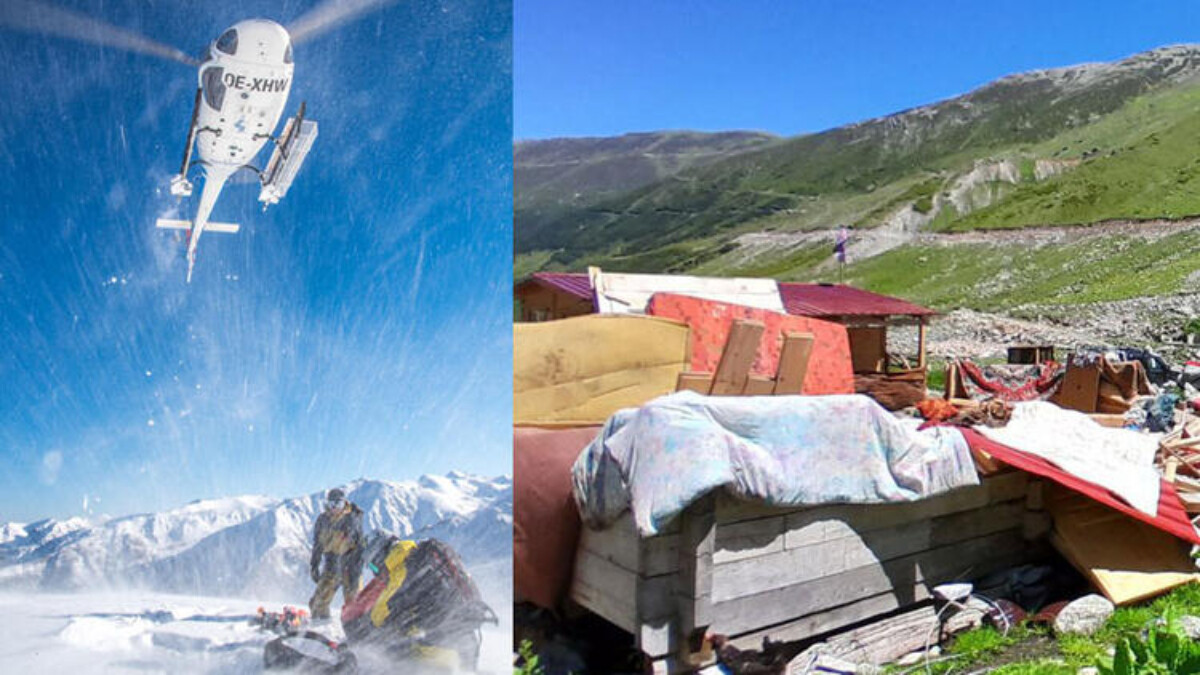 Rize’nin yaylarında kar kalktı: 12 ev ve 1 mescit yıkıldı