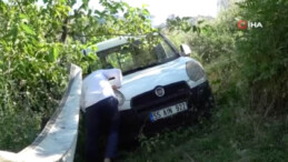 Samsun’da anne kızın olduğu otomobilin freni tutmadı