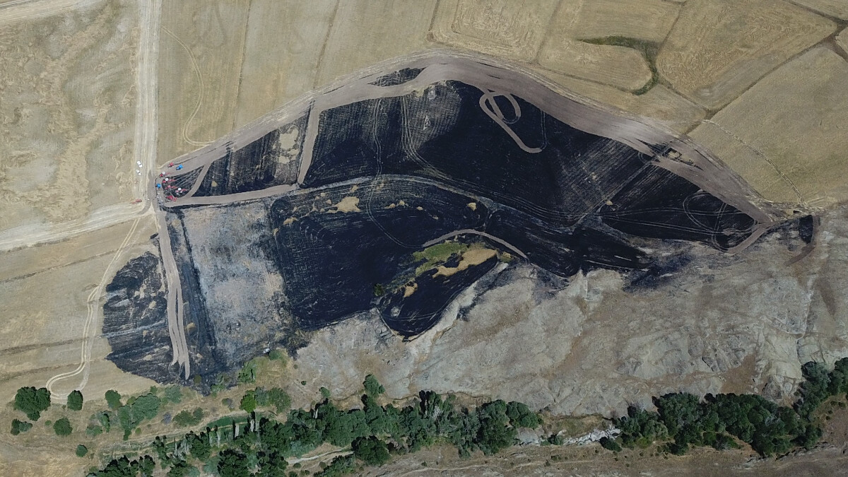 Sivas’ta 100 dönümlük alan kül oldu