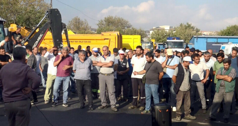 Bir CHP’li belediyede daha eylem! Avcılar Belediyesi işçileri yönetimi protesto etti