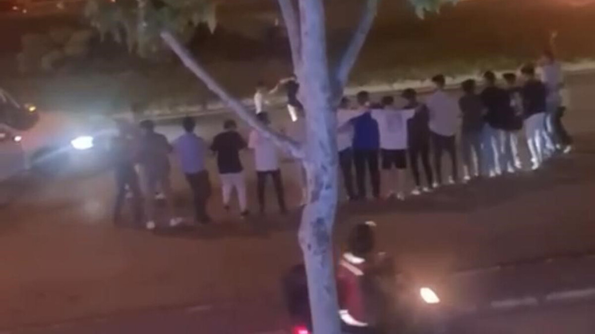 Bursa’da trafiği kesen grup yolda halay çekti