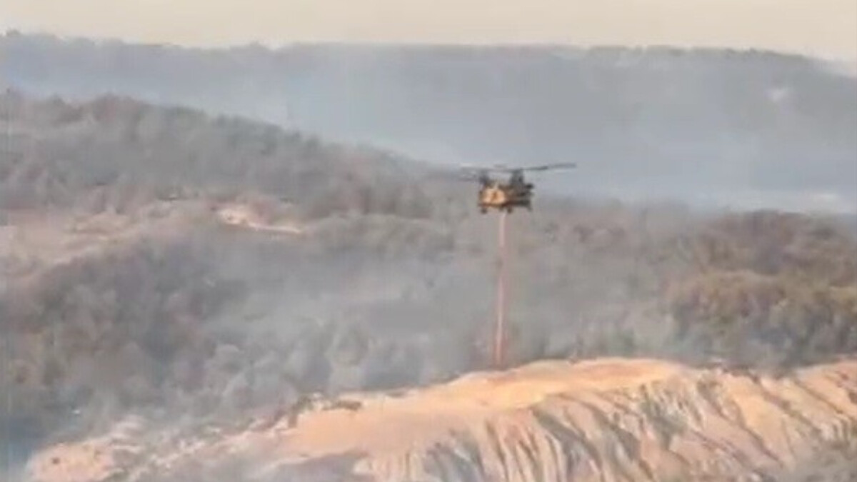 Çanakkale’de yangın söndürme çalışmalarına TSK destek verdi